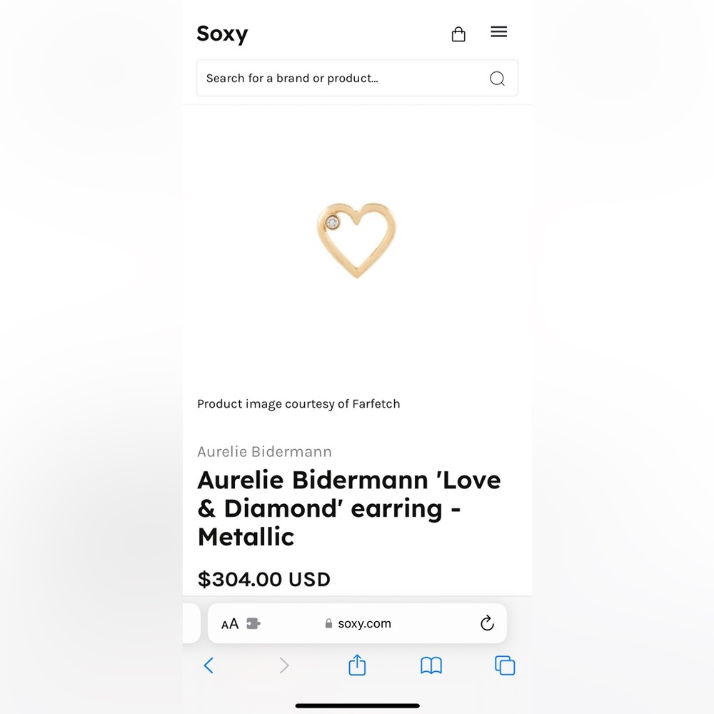 Aurelie Biderman Love and Diamond Earring